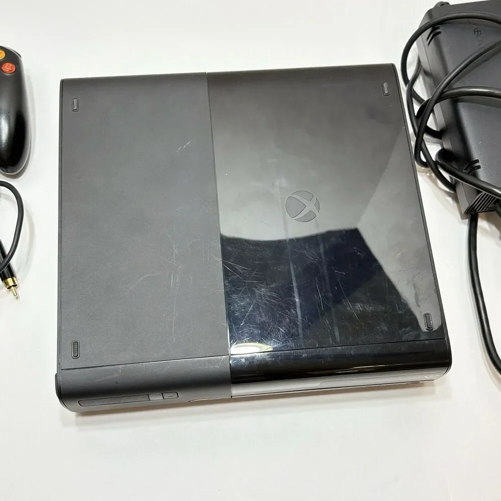 Xbox 360 E Console Model 1538 External Hard Drive And Wireless Controller